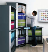 Cabinets to create one modular, fully secure filing and storage system.
